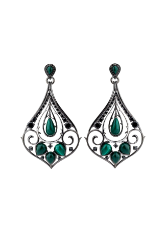 Серьги Damiani Alsara Black rhodium gold