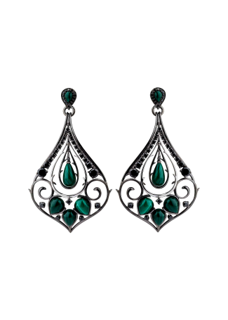 Серьги Damiani Alsara Black rhodium gold