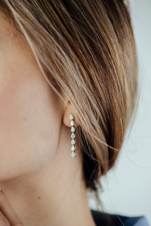 Серьги Damiani Timeless classico Белое золото