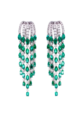 Серьги Damiani Sorgente Белое золото