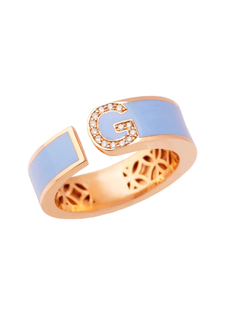 Кольцо RF Enamel Розовое золото