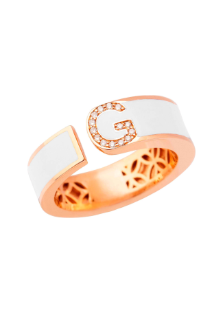 Кольцо RF Enamel Розовое золото