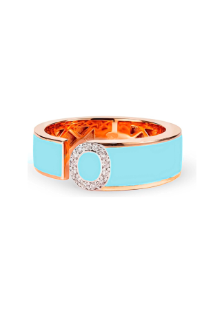 Кольцо RF Enamel Розовое золото