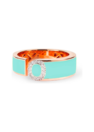 Кольцо RF Enamel Розовое золото