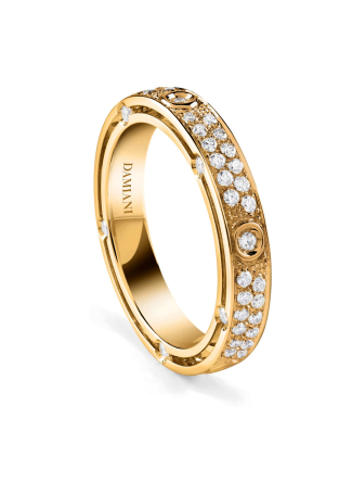 Кольцо обручальное Damiani D.Side Желтое золото