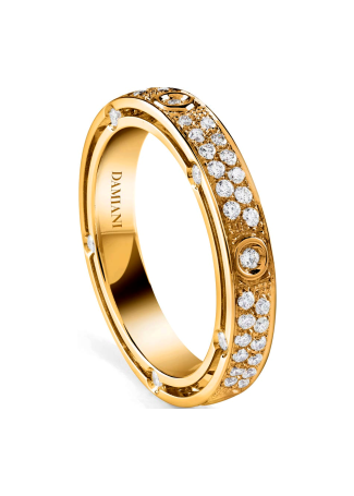 Кольцо обручальное Damiani D.Side Желтое золото
