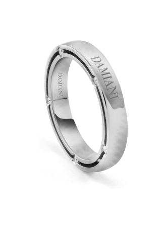 Кольцо обручальное Damiani D.Side Белое золото