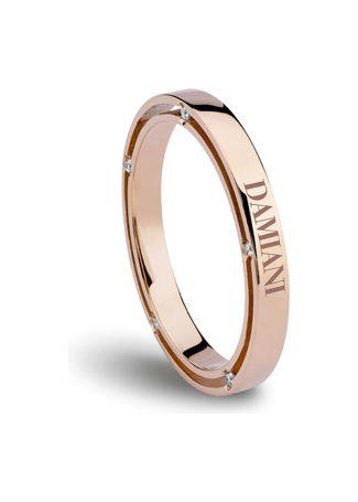Кольцо обручальное Damiani D.Side Розовое золото