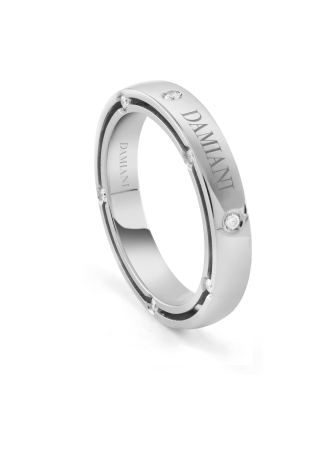 Кольцо обручальное Damiani D.Side Белое золото