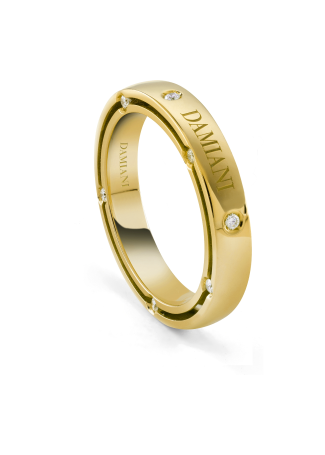 Неке жүзігі Damiani D.Side Ақ алтын, Сары алтын