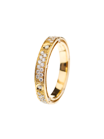 Кольцо обручальное Damiani D.Side Желтое золото