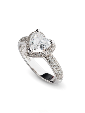Кольцо Damiani Minou full pavè Белое золото