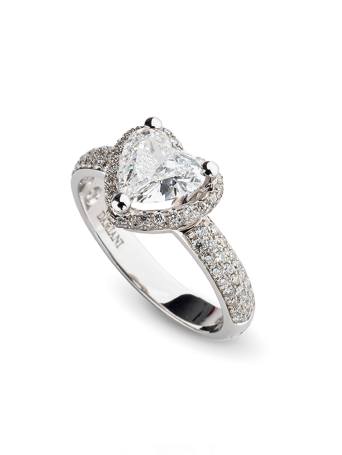 Кольцо Damiani Minou full pavè Белое золото