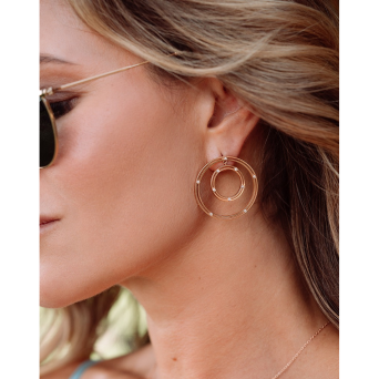 Серьги Damiani D.Side Розовое золото