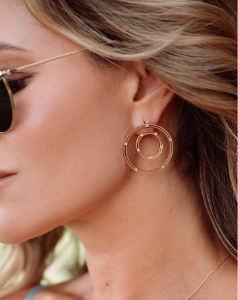 Серьги Damiani D.Side Розовое золото