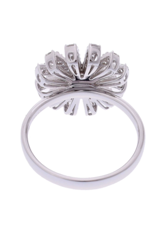 Сақина Damiani Margherita Ақ алтын
