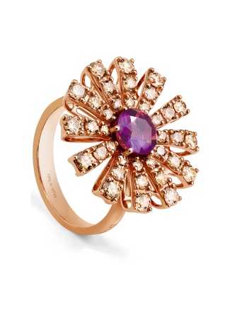 Кольцо Damiani Margherita Розовое золото