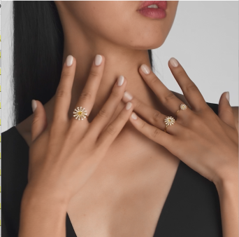 Кольцо Damiani Margherita Желтое золото