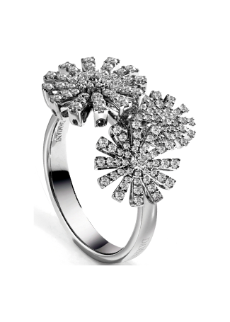 Сақина Damiani Margherita Сары алтын, Ақ алтын