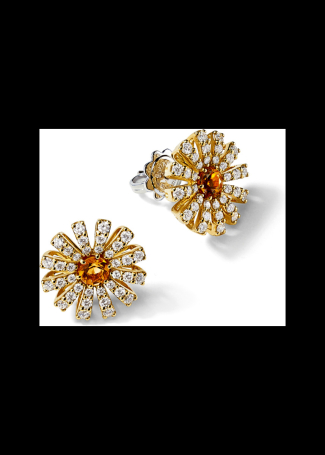 Earrings Damiani Margherita White Gold, Yellow Gold