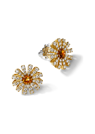 Earrings Damiani Margherita White Gold, Yellow Gold