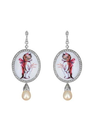 Серьги Axenoff Котики Серебро