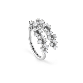 Кольцо Damiani Mimosa Flexi Белое золото