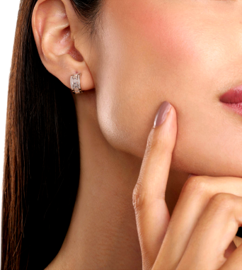 Серьги Damiani Belle Epoque Reel Белое золото