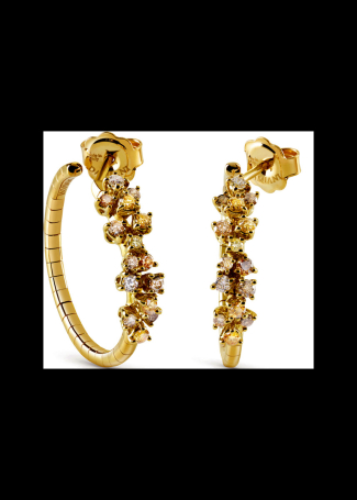 Серьги Damiani Mimosa Flexi Желтое золото
