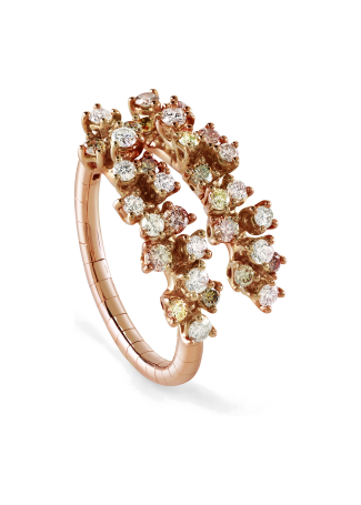 Кольцо Damiani Mimosa Flexi Розовое золото
