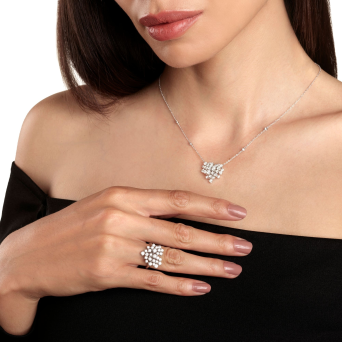 Колье Damiani Mimosa Белое золото
