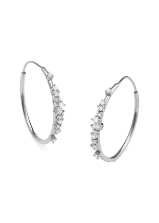 Серьги Damiani Mimosa Flexi Белое золото