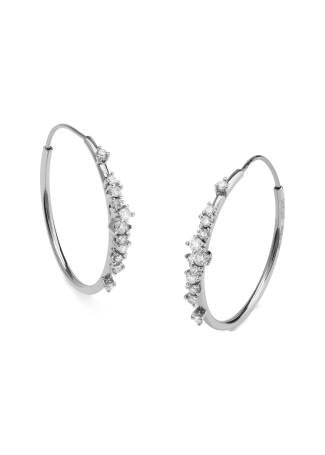 Серьги Damiani Mimosa Flexi Белое золото