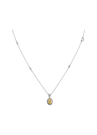 Колье Damiani Minou full pavè Белое золото