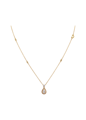 Колье Damiani Minou full pavè Желтое золото