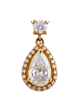 Колье Damiani Minou full pavè Желтое золото