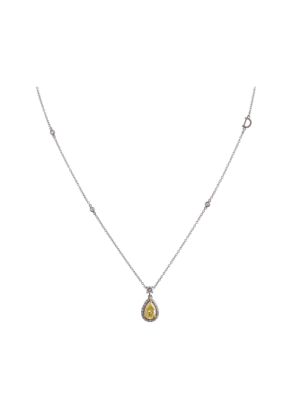 Колье Damiani Minou full pavè Белое золото