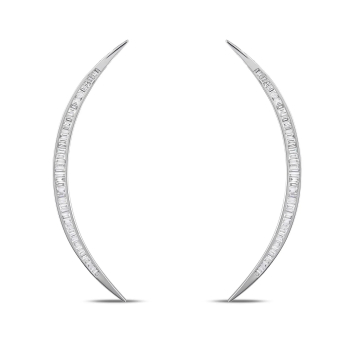 Серьги BeeGoddess Crescent Белое золото