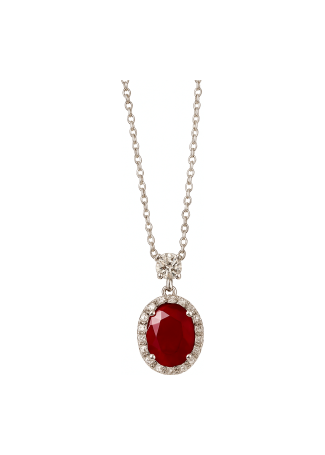 Колье Damiani Minou full pavè Белое золото