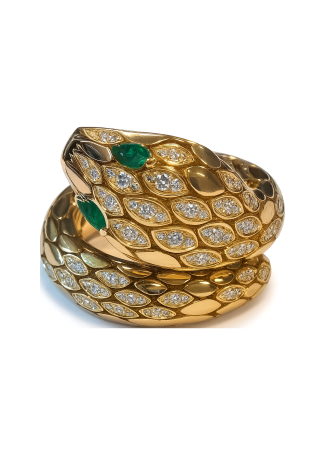 Кольцо Crivelli Snake Желтое золото