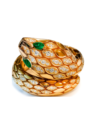 Кольцо Crivelli Snake Желтое золото