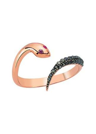Bee Goddess Kundalini Ring, Rose Gold