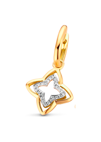 Моно серьга Tirisi Seoul Flower Желтое золото