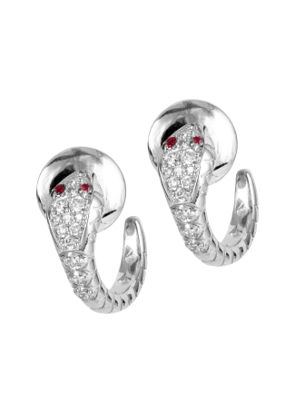 Серьги Crivelli Snake Белое золото