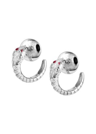 Серьги Crivelli Snake Белое золото