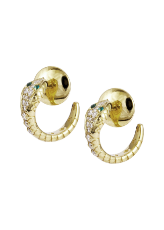 Серьги Crivelli Snake Желтое золото