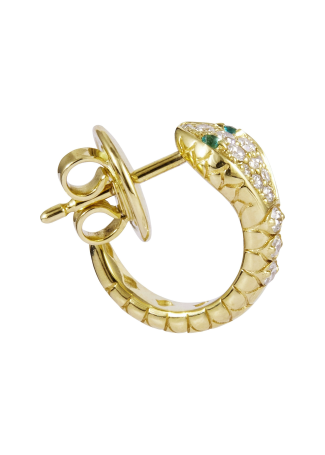 Серьги Crivelli Snake Желтое золото