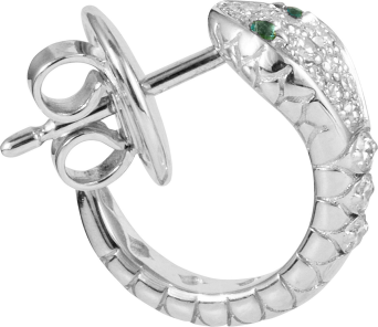 Сырға Crivelli Snake Ақ алтын, Сары алтын