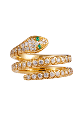Кольцо Crivelli Snake Розовое золото