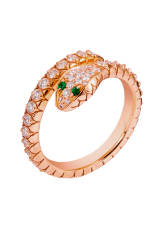 Кольцо Crivelli Snake Розовое золото